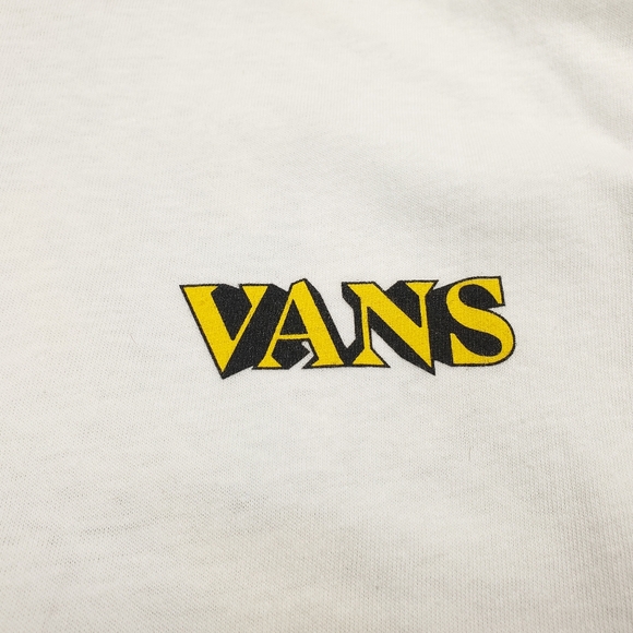 Vans Dragon Graphic T Shirt Medium Long Sleeve Crewneck Tee Skater Casual White - Picture 5 of 10